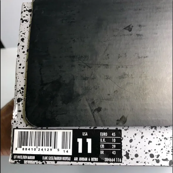 Air Jordan 6 Retro Off White & Maroon Mens Size 11 Basketball Shoes 2015 - Picture 7 of 7